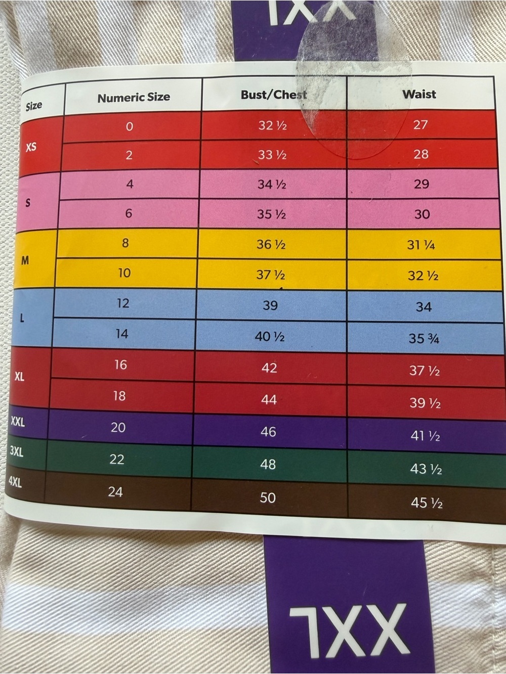 NWT Women's Tencel Camp Shirt Beige & White Stripes (XXL) (G4) - Picture 3 of 4